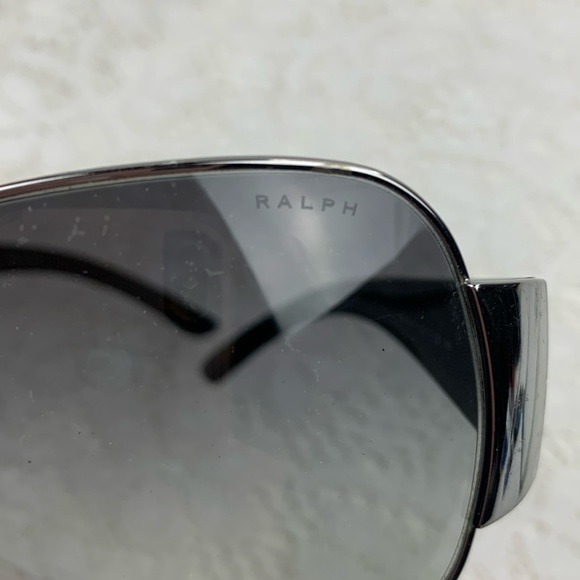 Ralph Lauren Sunglasses Dark with silver trim Designer Logo Stamped Nose Pads - Picture 12 of 16